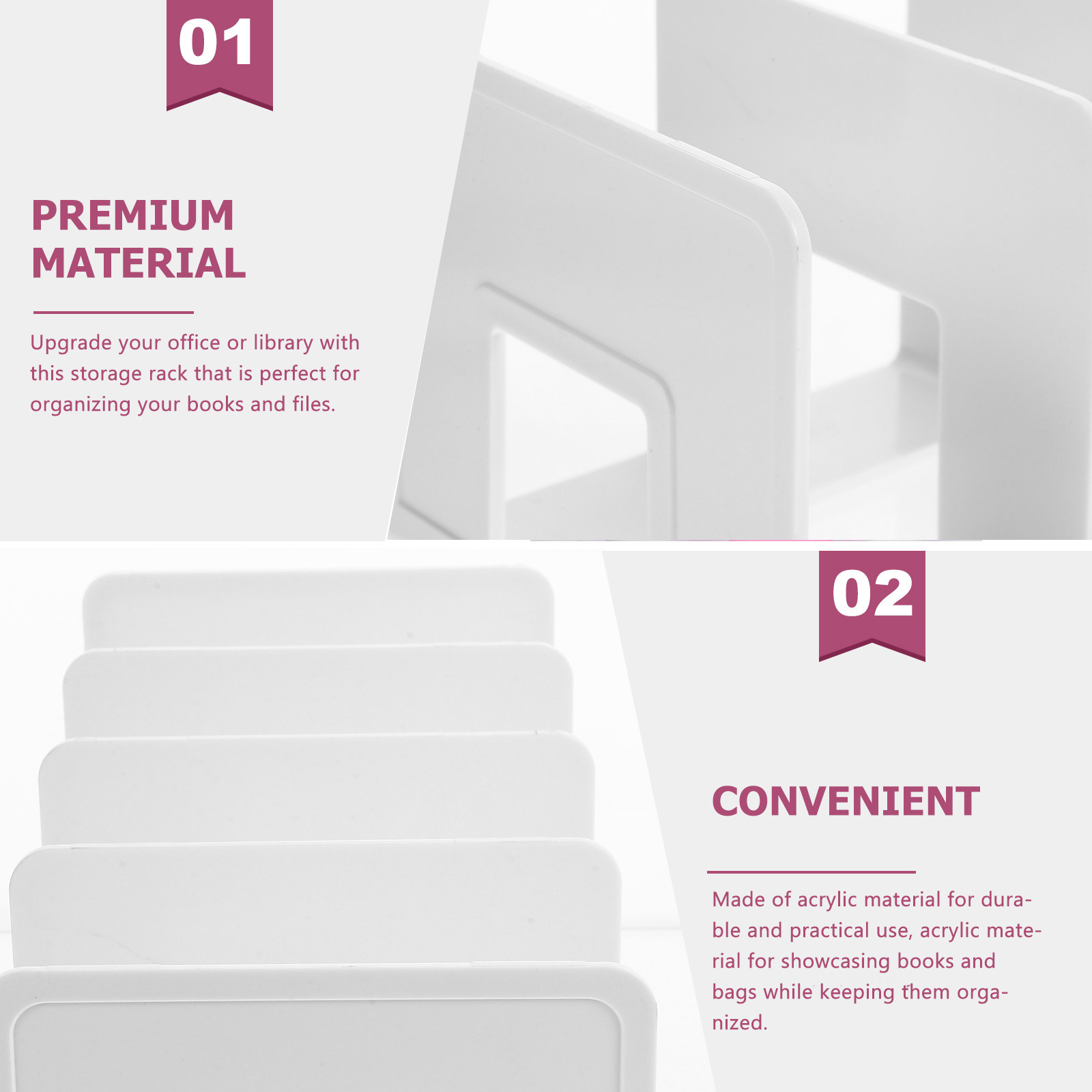 Sturdy Acrylic Desktop File Ho - Magazine Holder Rack 评论和价格