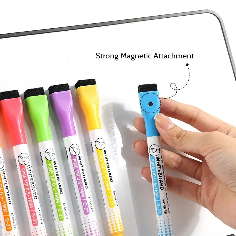 8 Colors 0.5mm Magnetic Dry Er - Correction Pen Fine 评论和价格