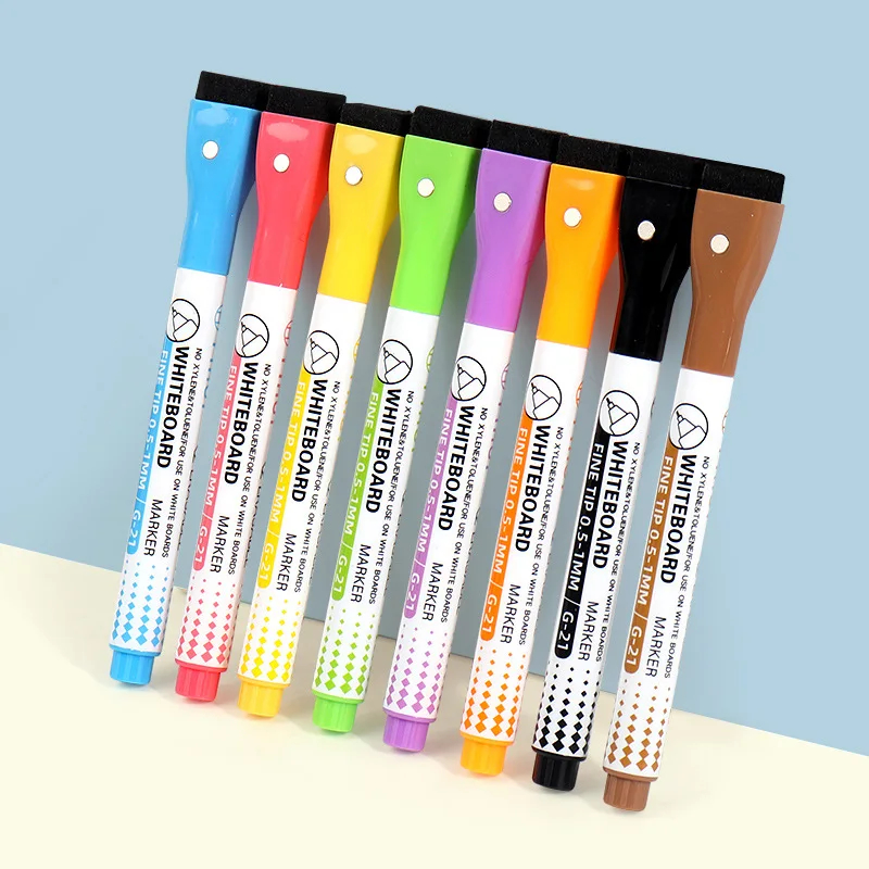 8 Colors 0.5mm Magnetic Dry Er - Correction Pen Fine 评论和价格