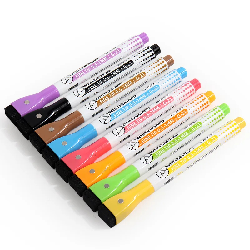 8 Colors 0.5mm Magnetic Dry Er - Correction Pen Fine 评论和价格